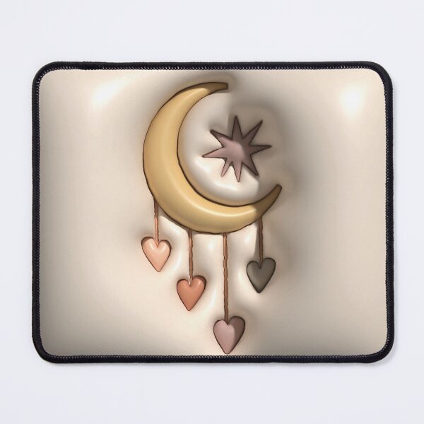 Item preview, Boho Moon with Stars and Hearts for the Nursery designed and sold by AniDragonfly.