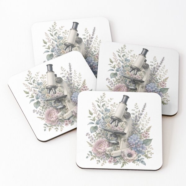 Item preview, Floral microscope science illustration designed and sold by KLflorals.