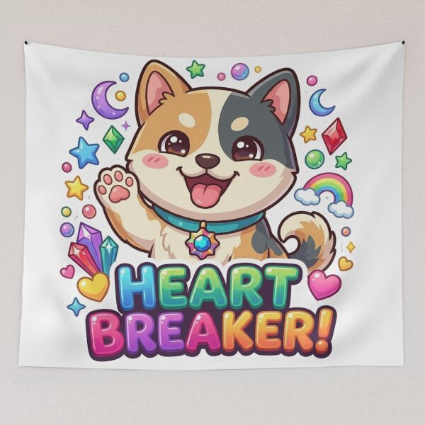 Item preview, Heart Breaker Cute Puppy Sticker designed and sold by ExploreAura Studio.