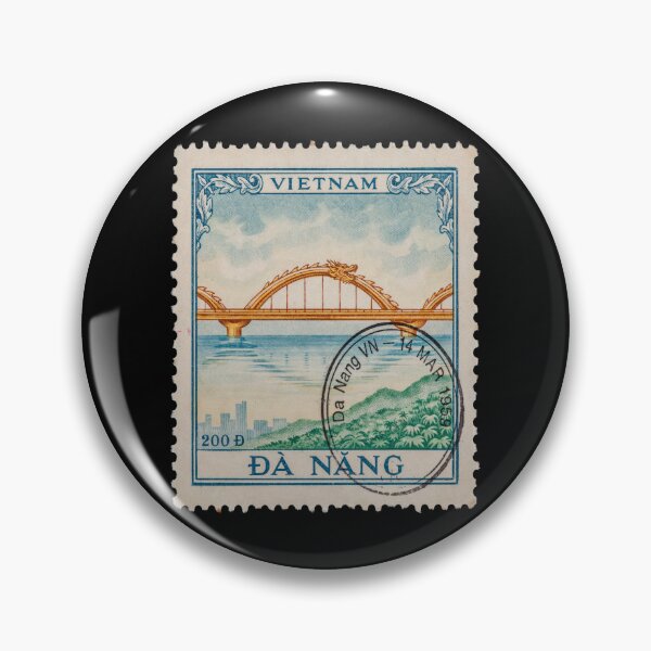 Item preview, Da Nang Vietnam Dragon Bridge Peninsula Stamp Sticker designed and sold by stickercuffs.