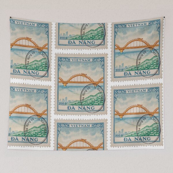 Item preview, Da Nang Vietnam Dragon Bridge Peninsula Stamp Sticker designed and sold by stickercuffs.