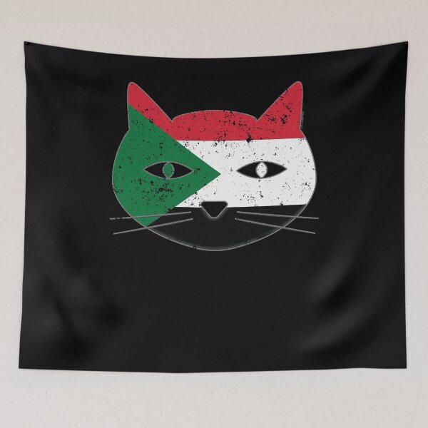 Item preview, Best Cat Head Sudan Flag Cat designed and sold by shoppzee.