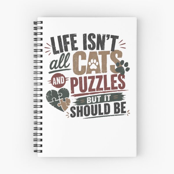 Item preview, Life Isn't All Cats And Puzzles But It Should Be Cat Lover Jigsaw Puzzle Enthusiast designed and sold by RetroMini2026.
