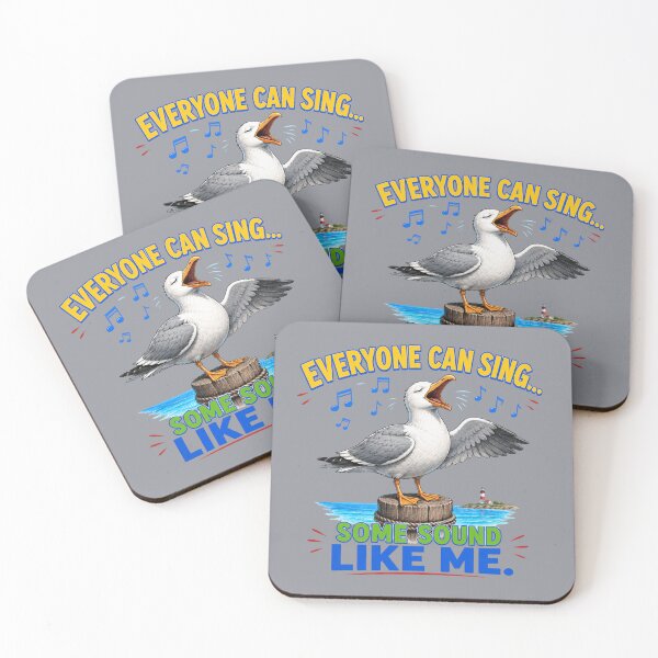 Item preview, Everyone Can Sing... Some Sound Like Me. – Funny Singing Seagull Cartoon T-Shirt designed and sold by Aimetoi.