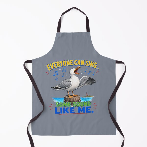 Item preview, Everyone Can Sing... Some Sound Like Me. – Funny Singing Seagull Cartoon T-Shirt designed and sold by Aimetoi.