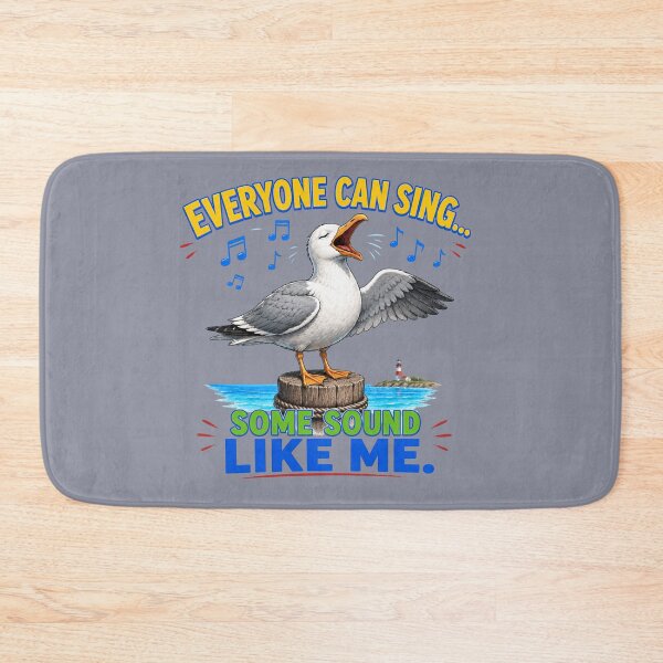 Item preview, Everyone Can Sing... Some Sound Like Me. – Funny Singing Seagull Cartoon T-Shirt designed and sold by Aimetoi.