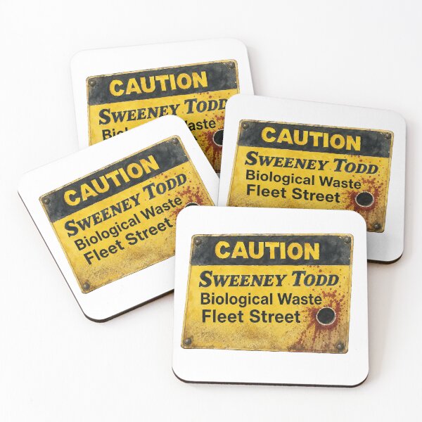 Item preview, Caution Sweeney Todd Biological Waste Fleet Street Dark Humor T-Shirt designed and sold by ArtisticDesignsbyLinda.
