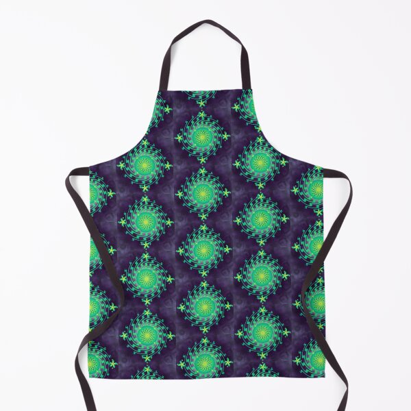 Item preview, Groovy Emerald and Plum Hypnotic Fractal Floral Mandala designed and sold by pinkal.