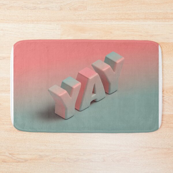 Item preview, YAY 3D Typography in Pastel Pink and Mint designed and sold by AniDragonfly.