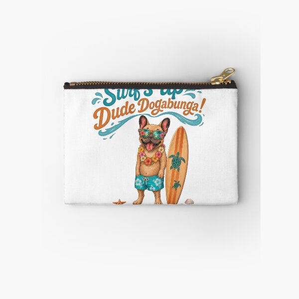 Item preview, Surf's Up Dude Dogabunga French Bulldog Tropical Beach T-Shirt designed and sold by ArtisticDesignsbyLinda.