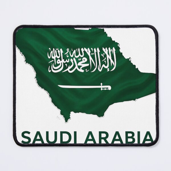 Item preview, Saudi Arabia Map with National Flag Design designed and sold by ali prints.