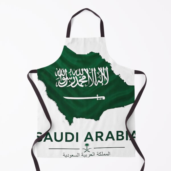 Artikelvorschau, Karte von Saudi-Arabien mit Nationalflaggen-Design entworfen und verkauft von ali prints.