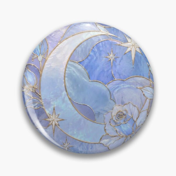 Item preview, Celestial Blue Rose Stained Glass Pattern designed and sold by rainyclouddiary.