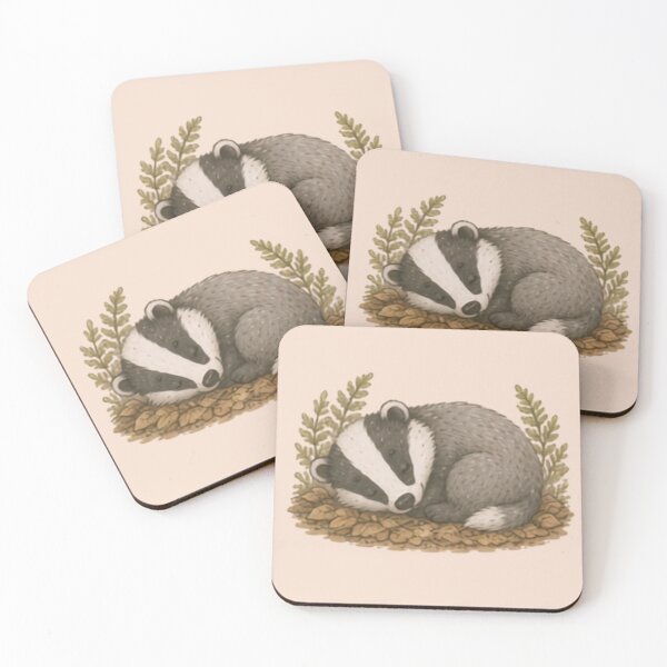 Item preview, Cozy Nap Badger designed and sold by MellowMunchkins.