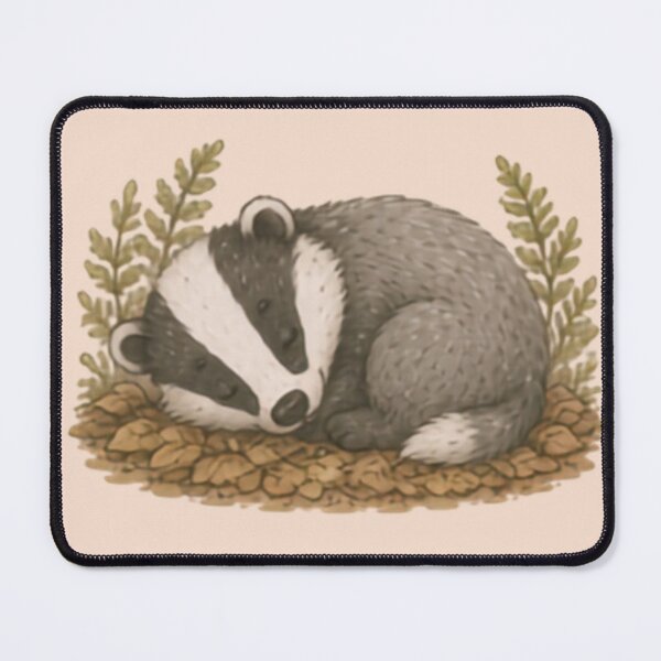 Item preview, Cozy Nap Badger designed and sold by MellowMunchkins.