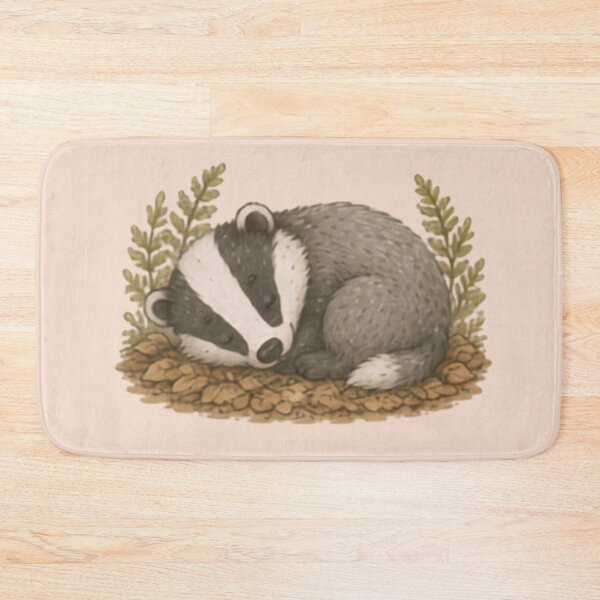 Item preview, Cozy Nap Badger designed and sold by MellowMunchkins.