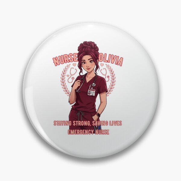 Item preview, Nurse Olivia Staying Strong Saving Lives Emergency Room Nurse designed and sold by Nurse Craft Studio.