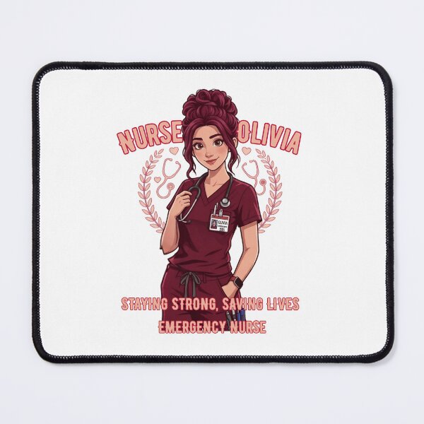 Item preview, Nurse Olivia Staying Strong Saving Lives Emergency Room Nurse designed and sold by Nurse Craft Studio.