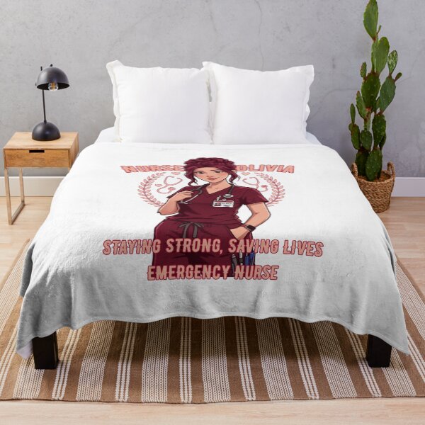 Item preview, Nurse Olivia Staying Strong Saving Lives Emergency Room Nurse designed and sold by Nurse Craft Studio.