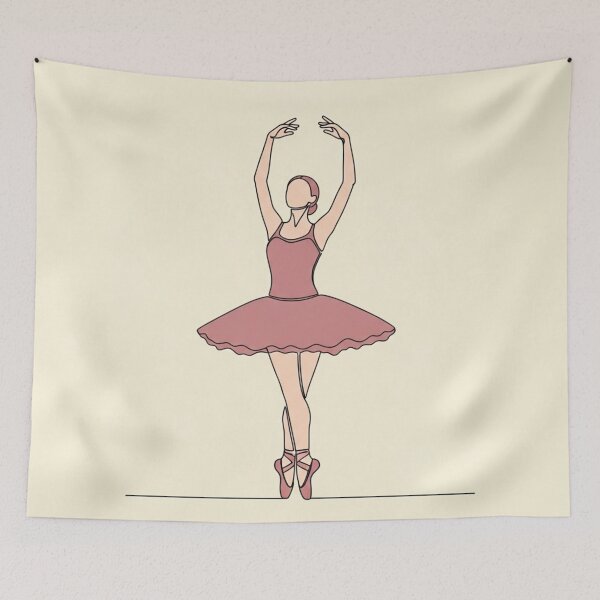 Item preview, Minimalist Elegant Ballet Dancer Sketch designed and sold by TheDenimArt.