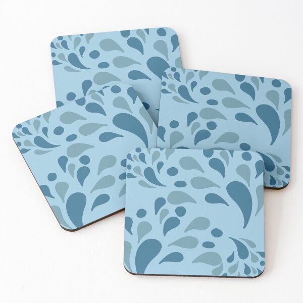 Item preview, Minimalist Ocean Blue Water Droplet Seamless Pattern designed and sold by ​Jyoti Digital Artist.