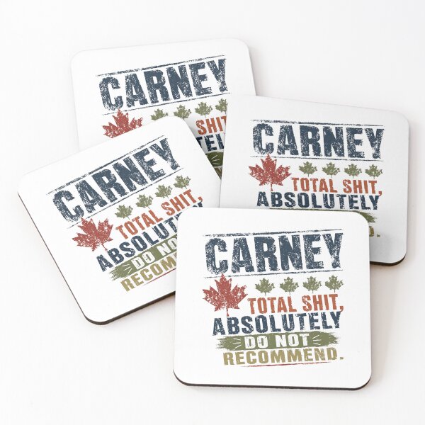 Item preview, Carney Total Shit, Absolutely Do Not Recommend. Canadian Political Humor designed and sold by RetroMini2026.