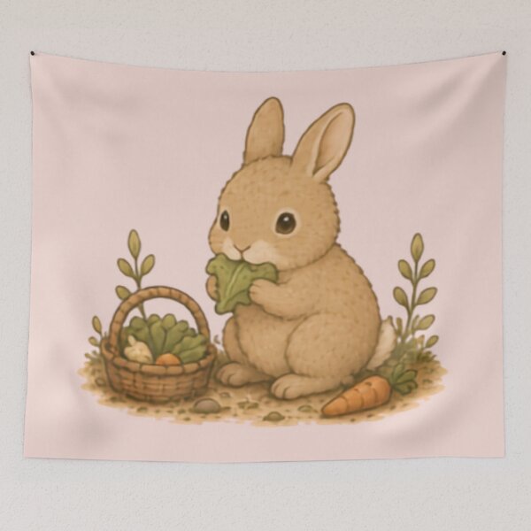 Item preview, Salad Thief Bunny designed and sold by MellowMunchkins.