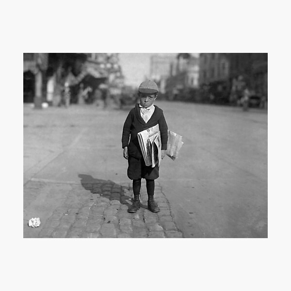 Item preview, Six Year Old Newsie - Los Angeles - 1915 designed and sold by warishellstore.