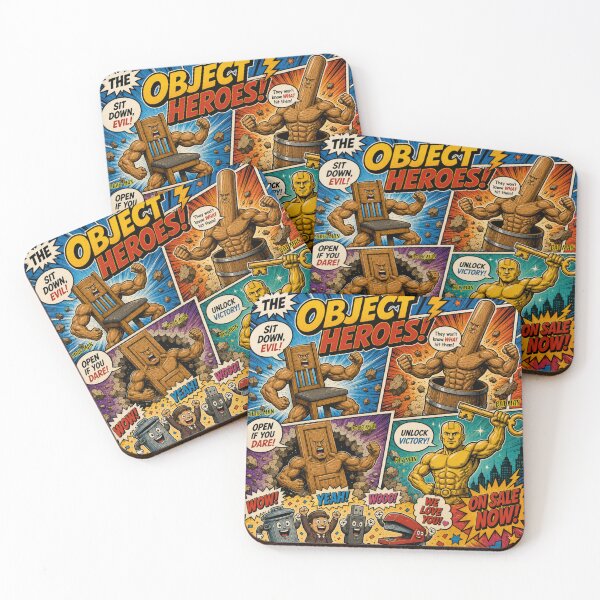 Item preview, Literal English Heroes | Chair Man, Bat Man, Door Man & Key Man designed and sold by YunsCozyCorner.