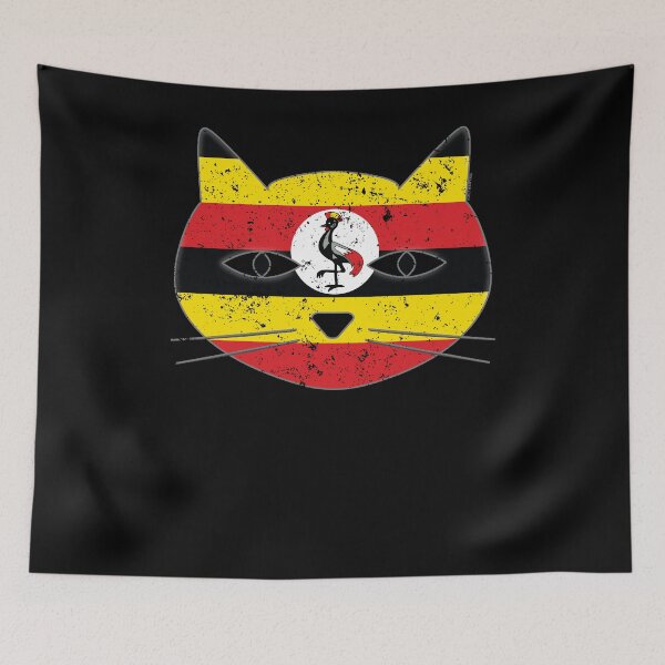 Item preview, Small Cat Uganda Flag Cat designed and sold by shoppzee.