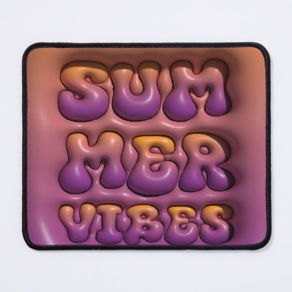 Item preview, Summer Vibes Puffy 3D Bubble Letters in Purple designed and sold by AniDragonfly.