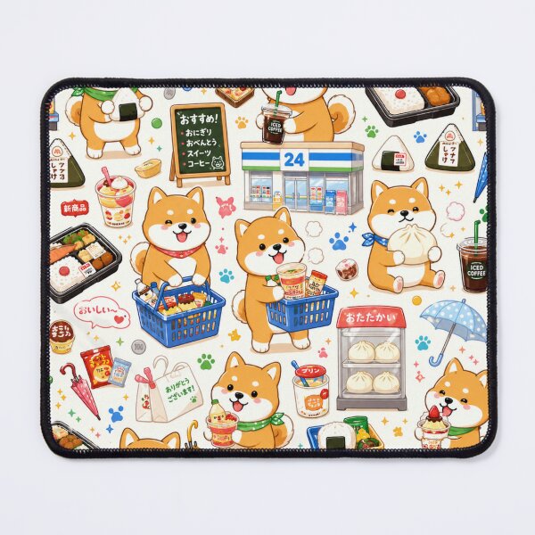 Item preview, Kawaii Shiba Inu Japanese Convenience Store Seamless Pattern | Cute Konbini Wrapping Paper Design designed and sold by kawaii animal store (in Japan).