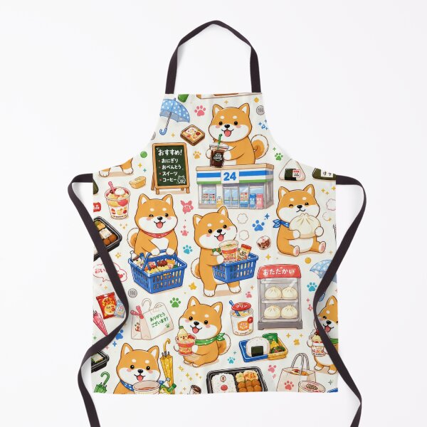 Item preview, Kawaii Shiba Inu Japanese Convenience Store Seamless Pattern | Cute Konbini Wrapping Paper Design designed and sold by kawaii animal store (in Japan).