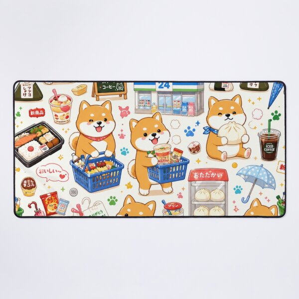 Item preview, Kawaii Shiba Inu Japanese Convenience Store Seamless Pattern | Cute Konbini Wrapping Paper Design designed and sold by kawaii animal store (in Japan).