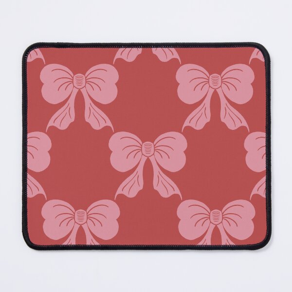 Item preview, Large Coquette Pink Bows on Bold Red Trellis designed and sold by DColourMuse.