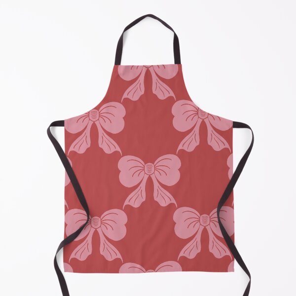 Item preview, Large Coquette Pink Bows on Bold Red Trellis designed and sold by DColourMuse.