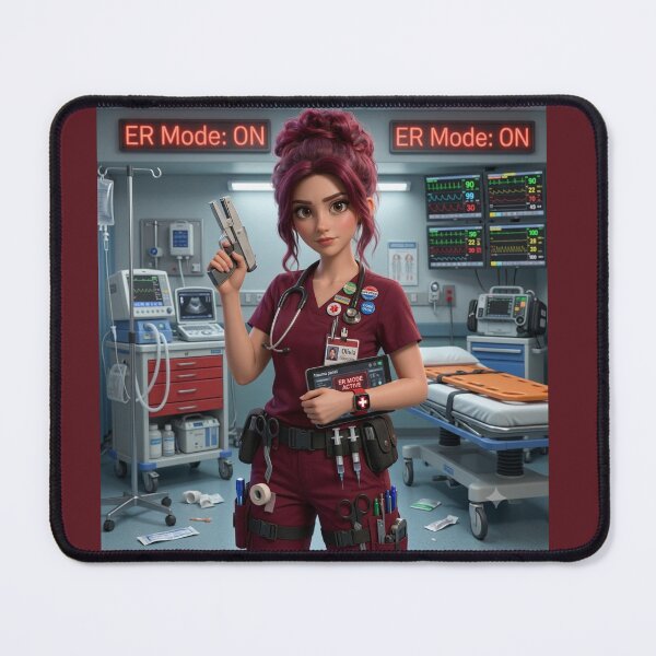 Item preview, ER Mode On Nurse Olivia Emergency Room Trauma Nurse designed and sold by Nurse Craft Studio.
