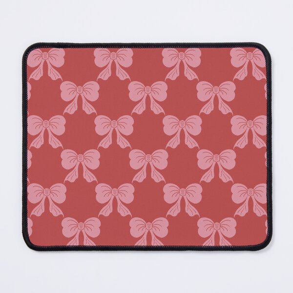 Item preview, Medium Coquette Pink Bows on Bold Red Trellis designed and sold by DColourMuse.