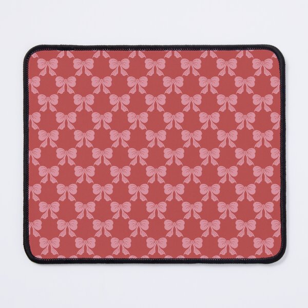 Item preview, Small Coquette Pink Bows on Bold Red Trellis designed and sold by DColourMuse.