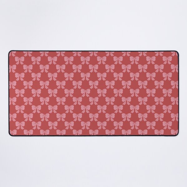 Item preview, Small Coquette Pink Bows on Bold Red Trellis designed and sold by DColourMuse.