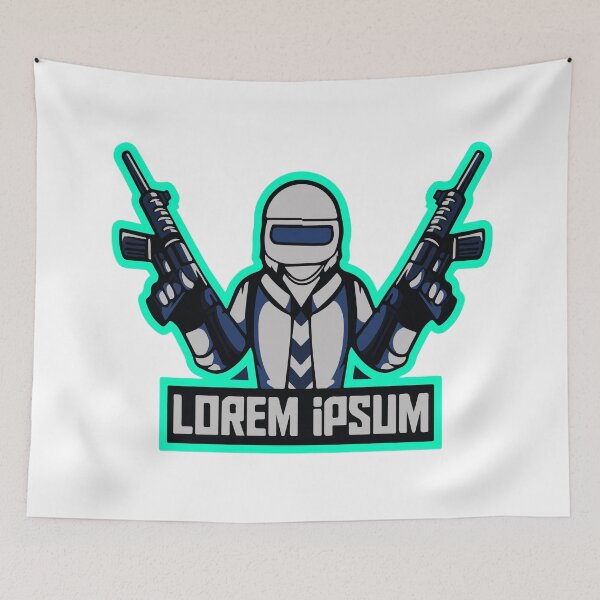 Item preview, Dual Weapon Gaming Mascot Logo Icon for Esports and Print on Demand designed and sold by LeoArt007.