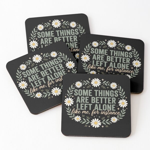 Item preview, Some Things Are Better Left Alone Like Me For Instance T-Shirt | Funny Introvert Sarcastic Quote Graphic Gift designed and sold by Trendably.