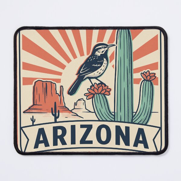Item preview, Arizona Desert Cactus Wren Badge designed and sold by ShopJRV.