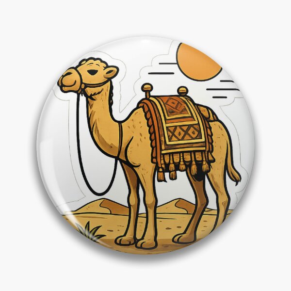 Item preview, Minimalist Desert Camel Sticker | Cute Arabian Camel Vector designed and sold by DesertInkArt.
