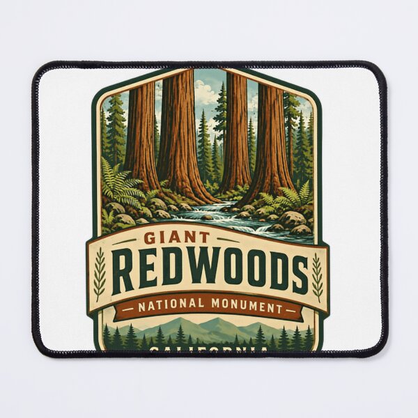 Item preview, Giant Redwoods National Monument California Travel Nature Lover Souvenir designed and sold by Simsimah26Parks.