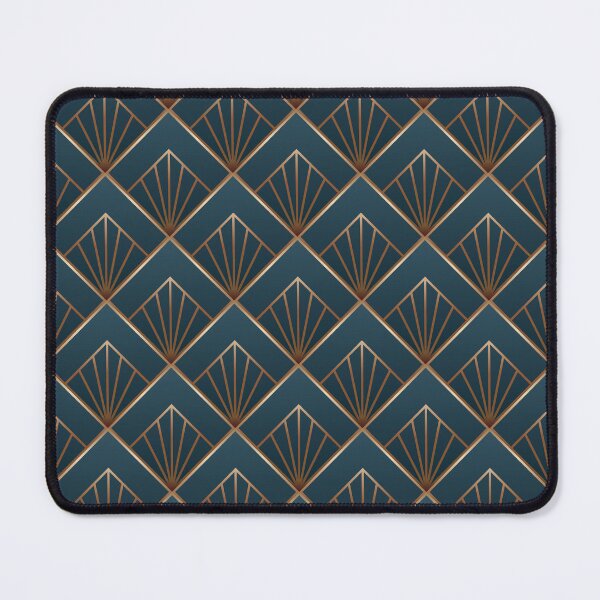Item preview, Art Deco Pattern in Bronze and Teal Geometric designed and sold by AniDragonfly.