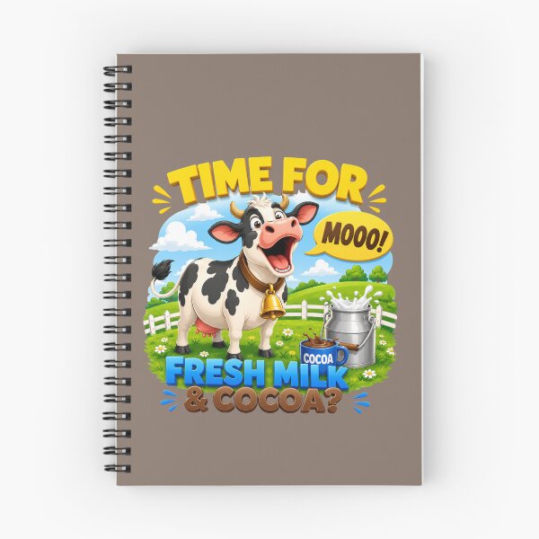 Item preview, Hora de leche fresca y cacao – Divertido dibujo animado de una vaca. designed and sold by Aimetoi.