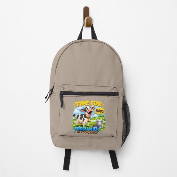 Item preview, Time for Fresh Milk & Cocoa – Funny Moo Cow Cartoon designed and sold by Aimetoi.