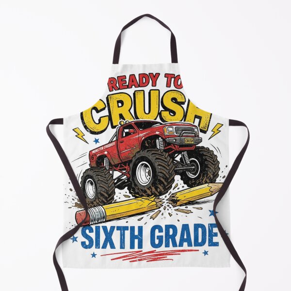 Item preview, Ready To Crush Sixth Grade Monster Truck Back To School Boys designed and sold by raedattia.