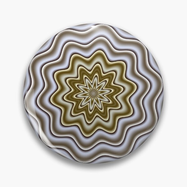 Item preview, Liquid Gold and Silver Hypnotic Metallic Wave Mandala designed and sold by pinkal.